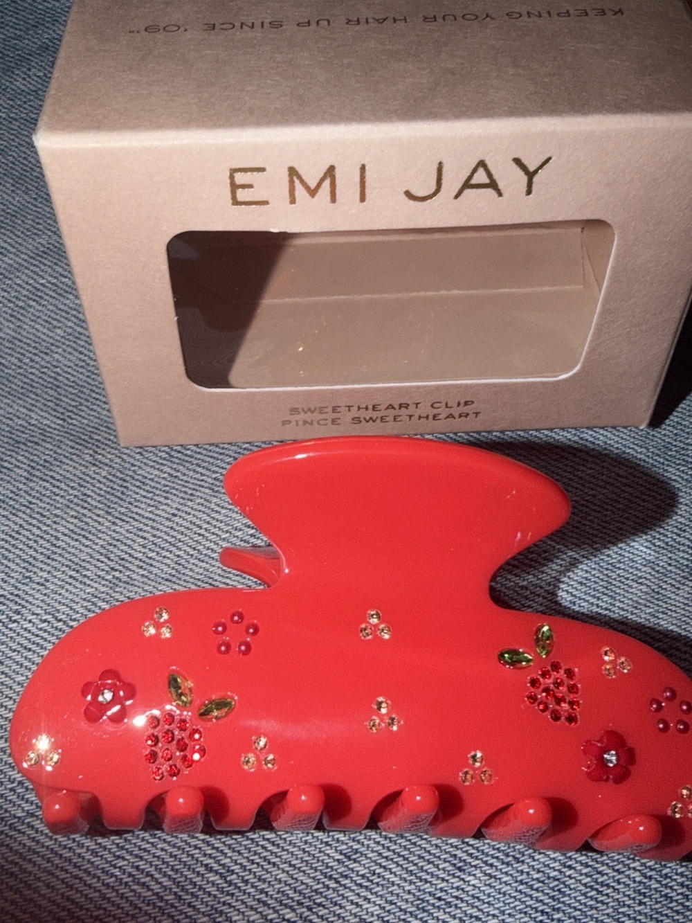 EMI JAY Strawberry Sweetheart Clip in red Cherry BERRY BEACH CLUB